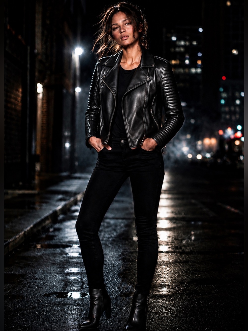 Black Biker Jacket NWT